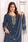 Aaysha By Banwery Malai Crape Embroidery Work Kurti With Bottom